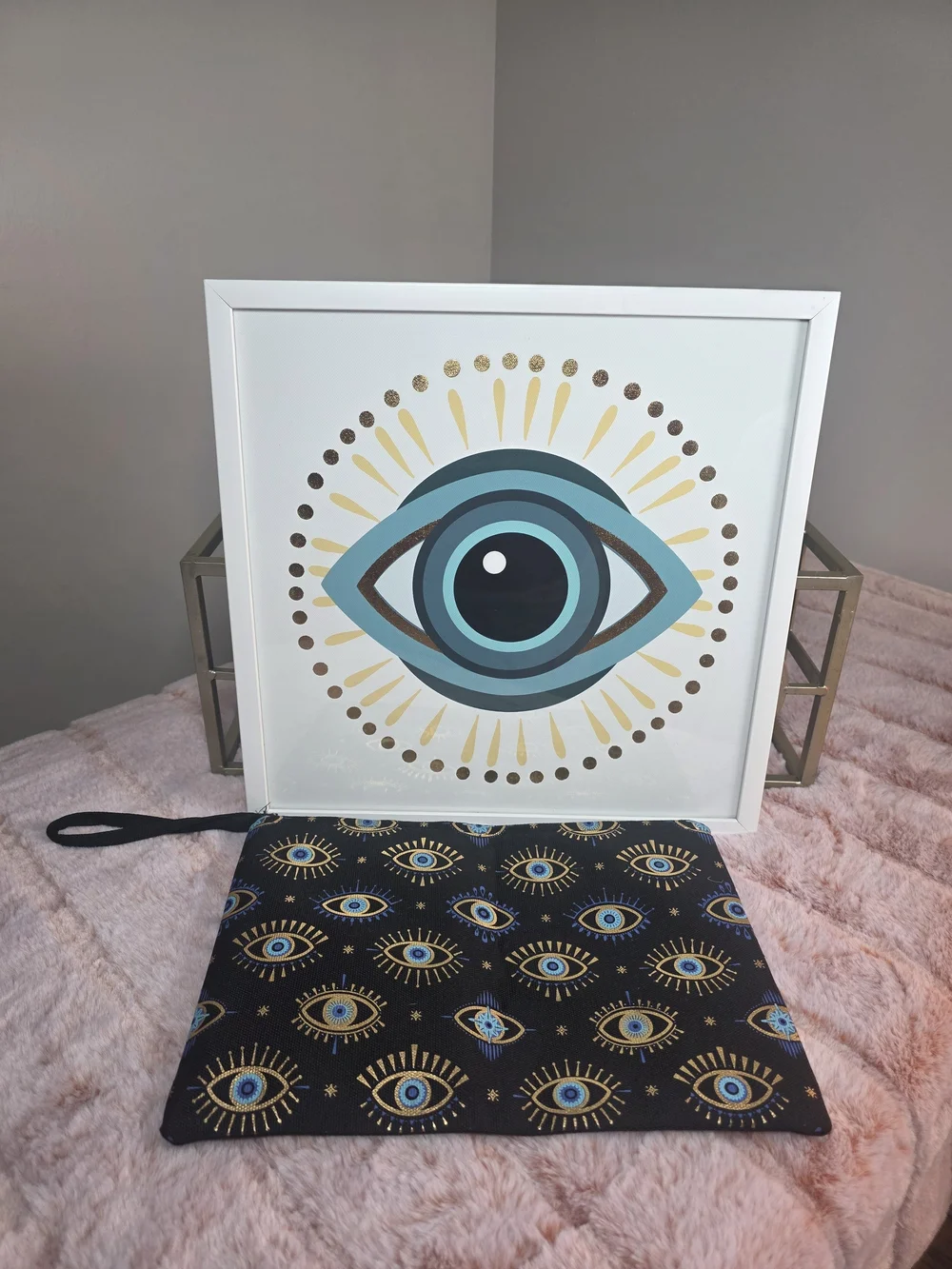 Evil Eye Wall Art & Matching Pouch